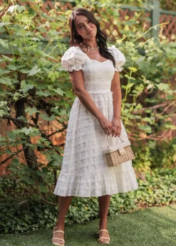 JessaKae Midi Dresses*Annalise Dress White