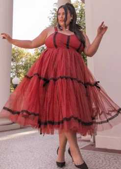JessaKae Holiday Dresses|Plaza Collection*Audrey Dress GlitteringGarnet