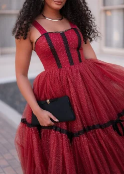 JessaKae Holiday Dresses|Plaza Collection*Audrey Dress GlitteringGarnet