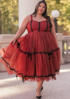 JessaKae Holiday Dresses|Plaza Collection*Audrey Dress GlitteringGarnet