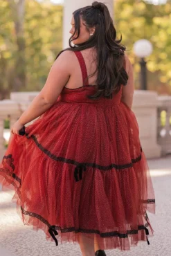 JessaKae Holiday Dresses|Plaza Collection*Audrey Dress GlitteringGarnet