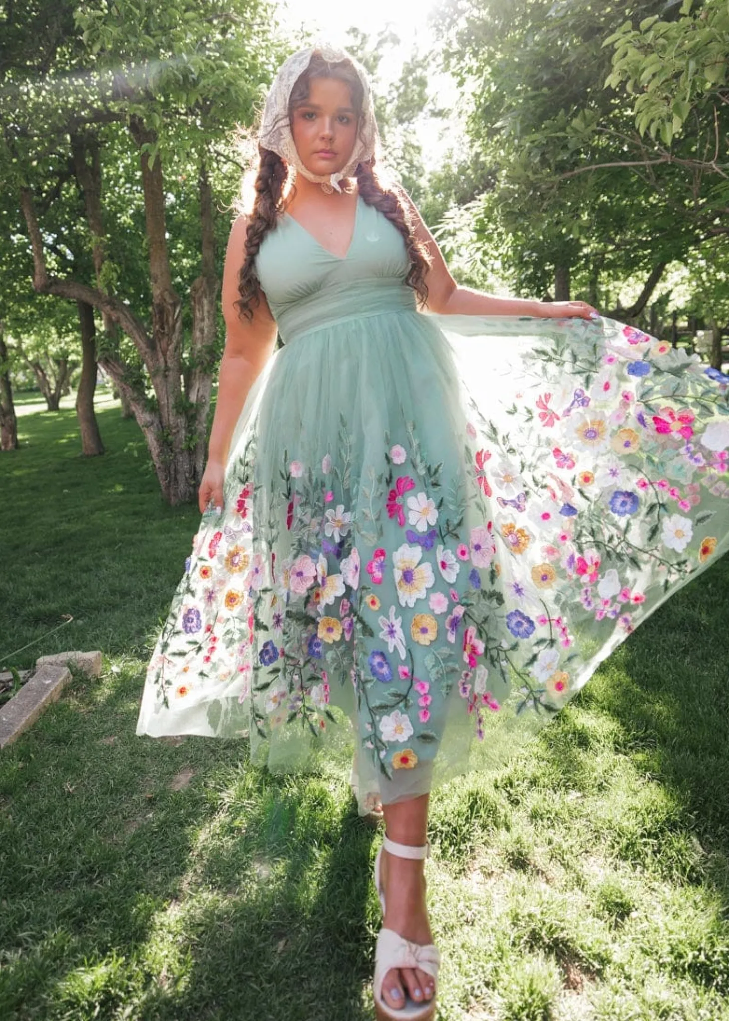JessaKae Midi Dresses*Bouquet Dress GreenGarden