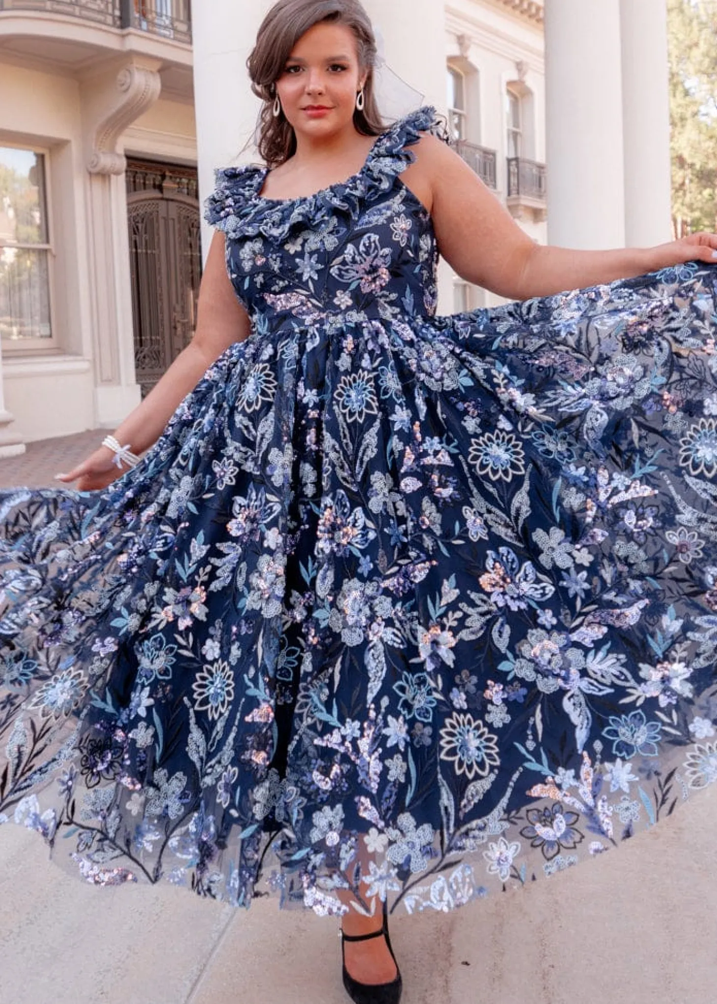 JessaKae Plaza Collection|Holiday Dresses*Chrissy Dress MidnightMeadow