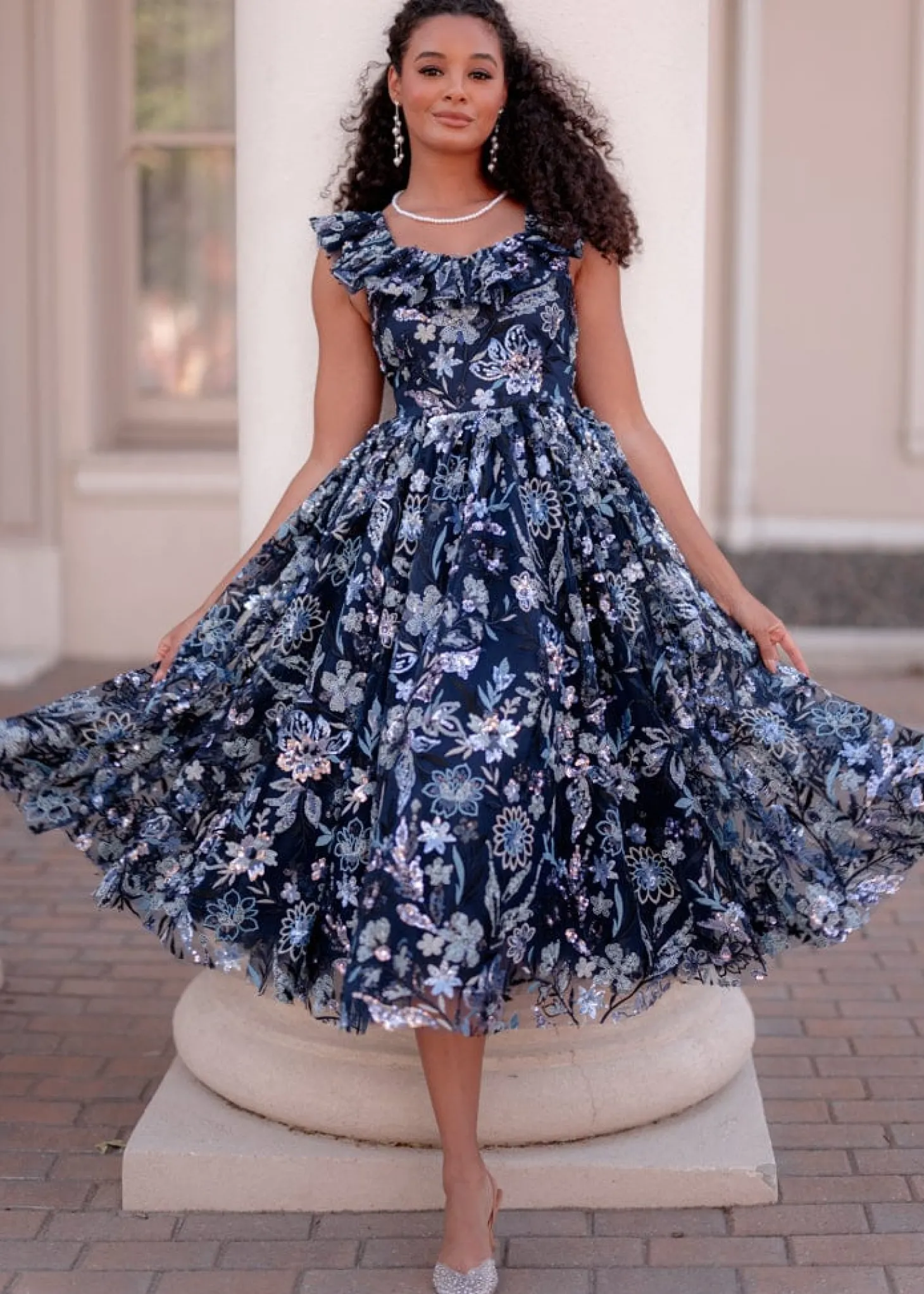 JessaKae Plaza Collection|Holiday Dresses*Chrissy Dress MidnightMeadow