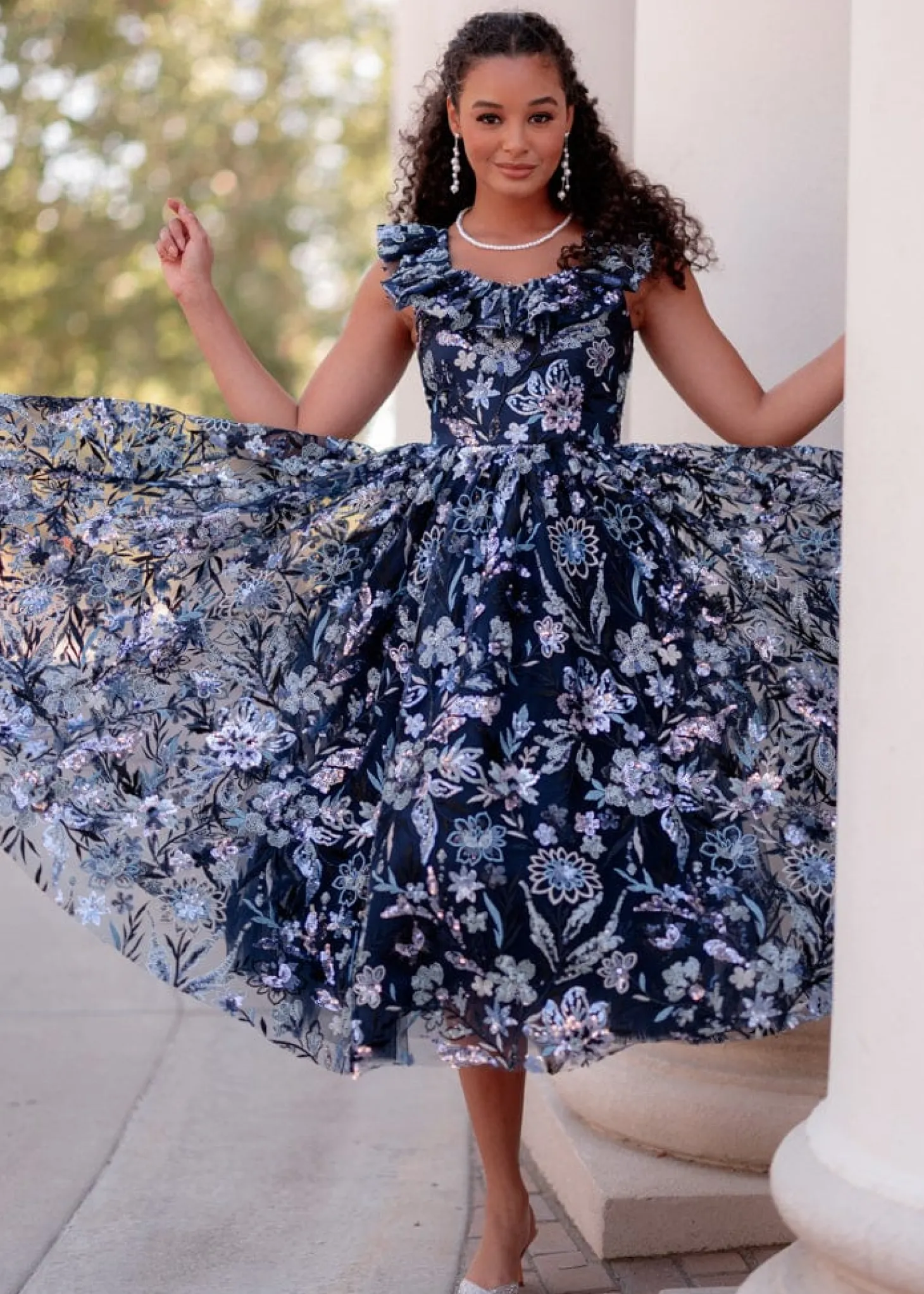 JessaKae Plaza Collection|Holiday Dresses*Chrissy Dress MidnightMeadow