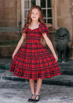 JessaKae Flower Girl Dresses*Clara Girls Dress Red