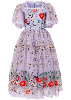 JessaKae Midi Dresses*Darla Dress EmbroideredLilac