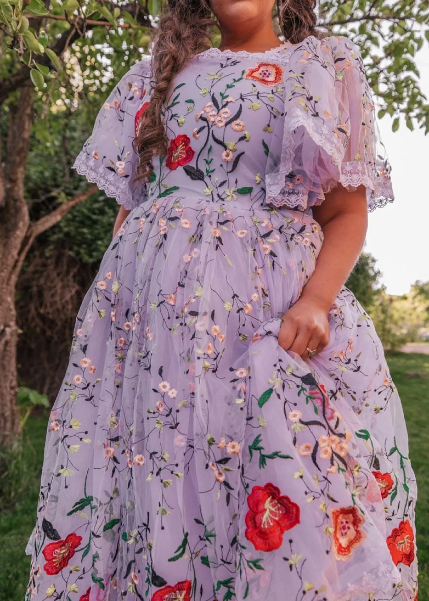 JessaKae Midi Dresses*Darla Dress EmbroideredLilac