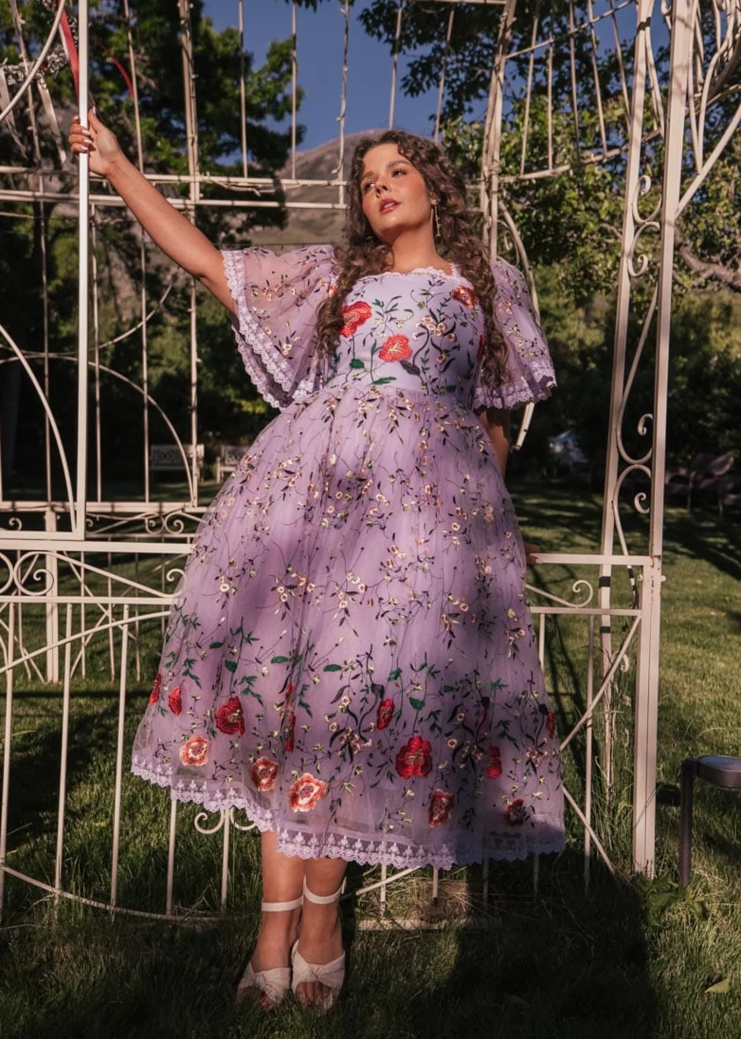 JessaKae Midi Dresses*Darla Dress EmbroideredLilac
