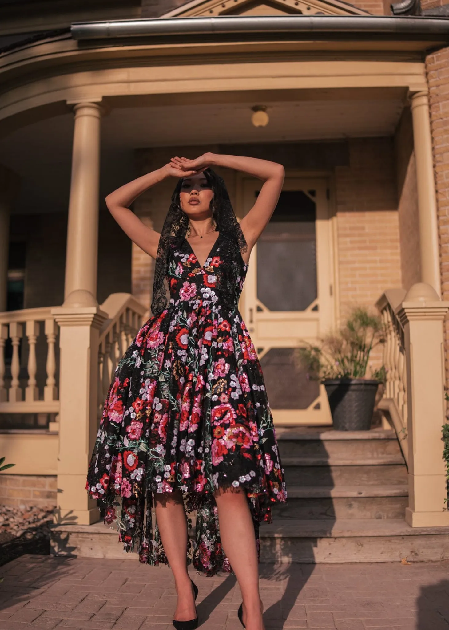 JessaKae Midnight Collection|Midi Dresses*Ebony Rose Dress Black