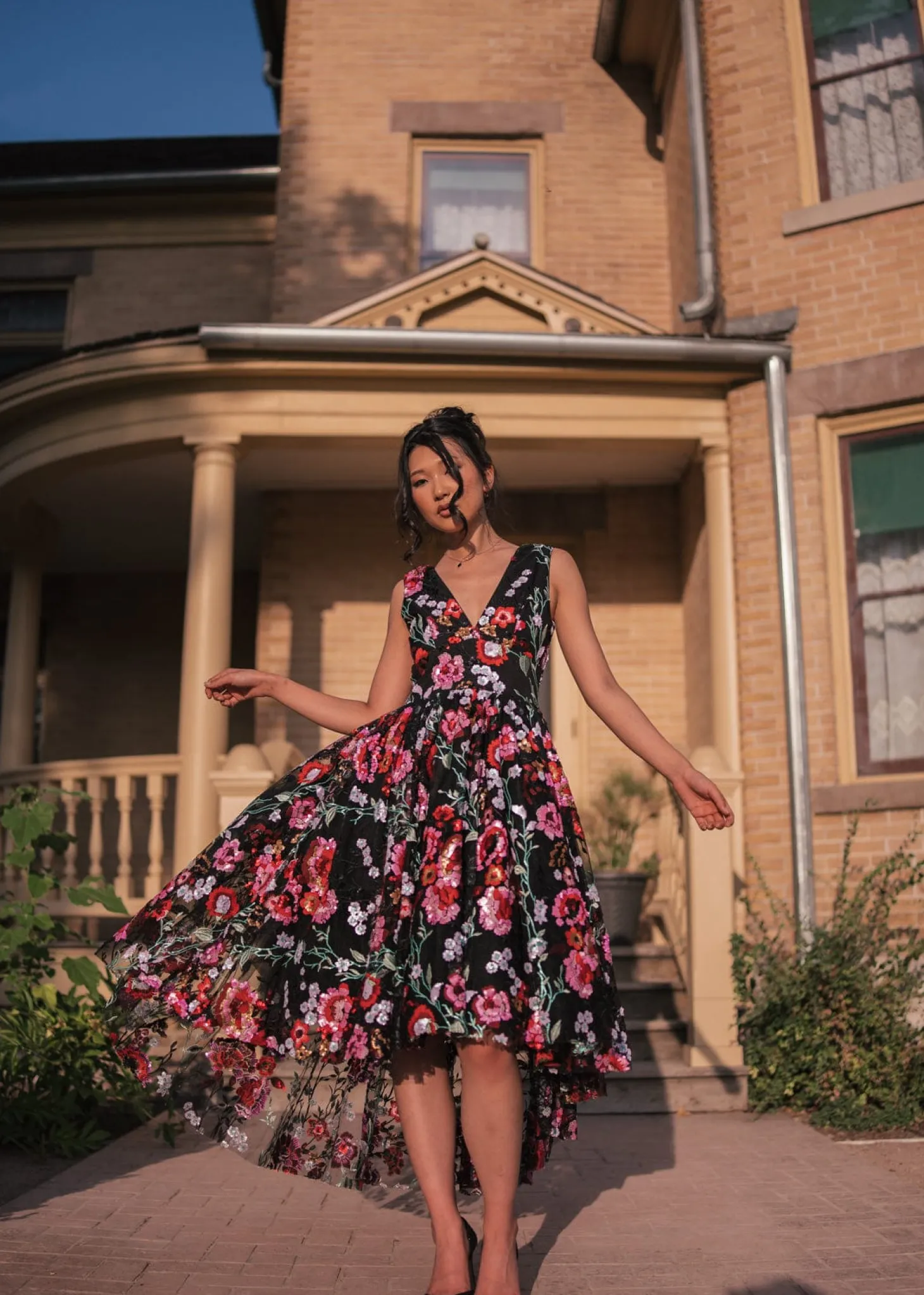 JessaKae Midnight Collection|Midi Dresses*Ebony Rose Dress Black