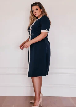 JessaKae Midi Dresses*Grace Dress Navy