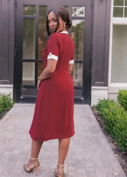 JessaKae Holiday Dresses|Midi Dresses*Grace Dress Burgundy