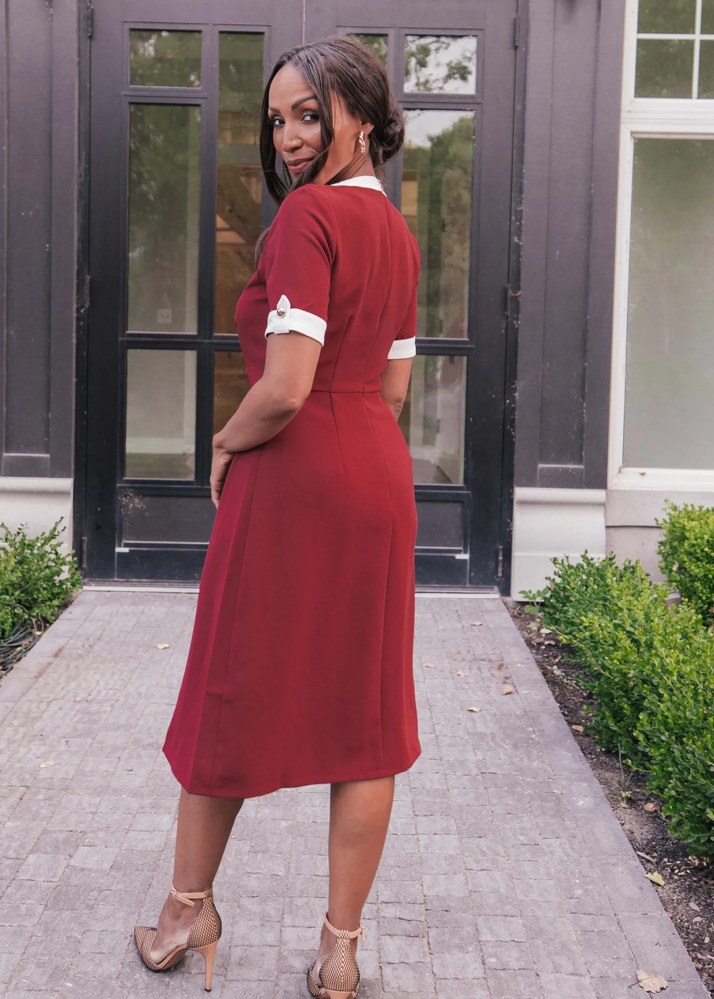 JessaKae Holiday Dresses|Midi Dresses*Grace Dress Burgundy