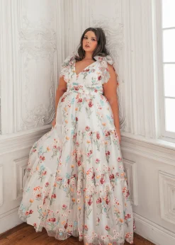 JessaKae Bridal Collection*Margaret Maxi Dress WhiteFloral