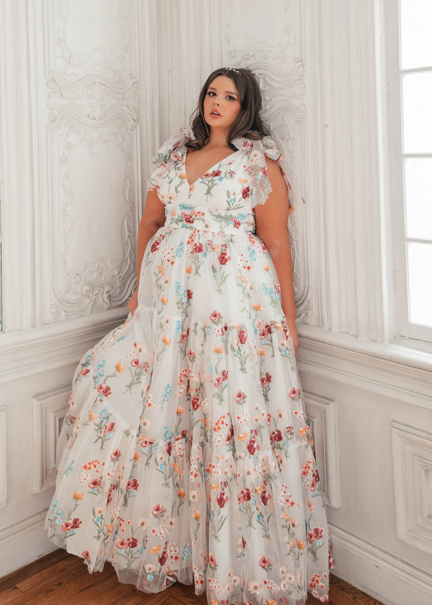 JessaKae Bridal Collection*Margaret Maxi Dress WhiteFloral