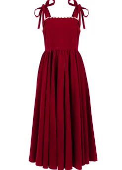 JessaKae Holiday Dresses|Plaza Collection*Mary Dress CranberryVelvet