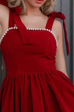 JessaKae Holiday Dresses|Plaza Collection*Mary Dress CranberryVelvet