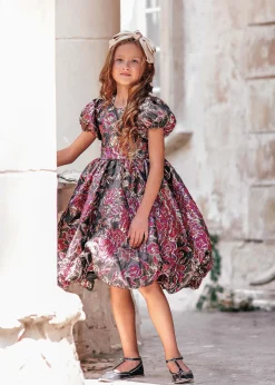 JessaKae Flower Girl Dresses*Mila Girls Dress Black/Burgundy