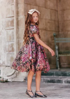 JessaKae Flower Girl Dresses*Mila Girls Dress Black/Burgundy
