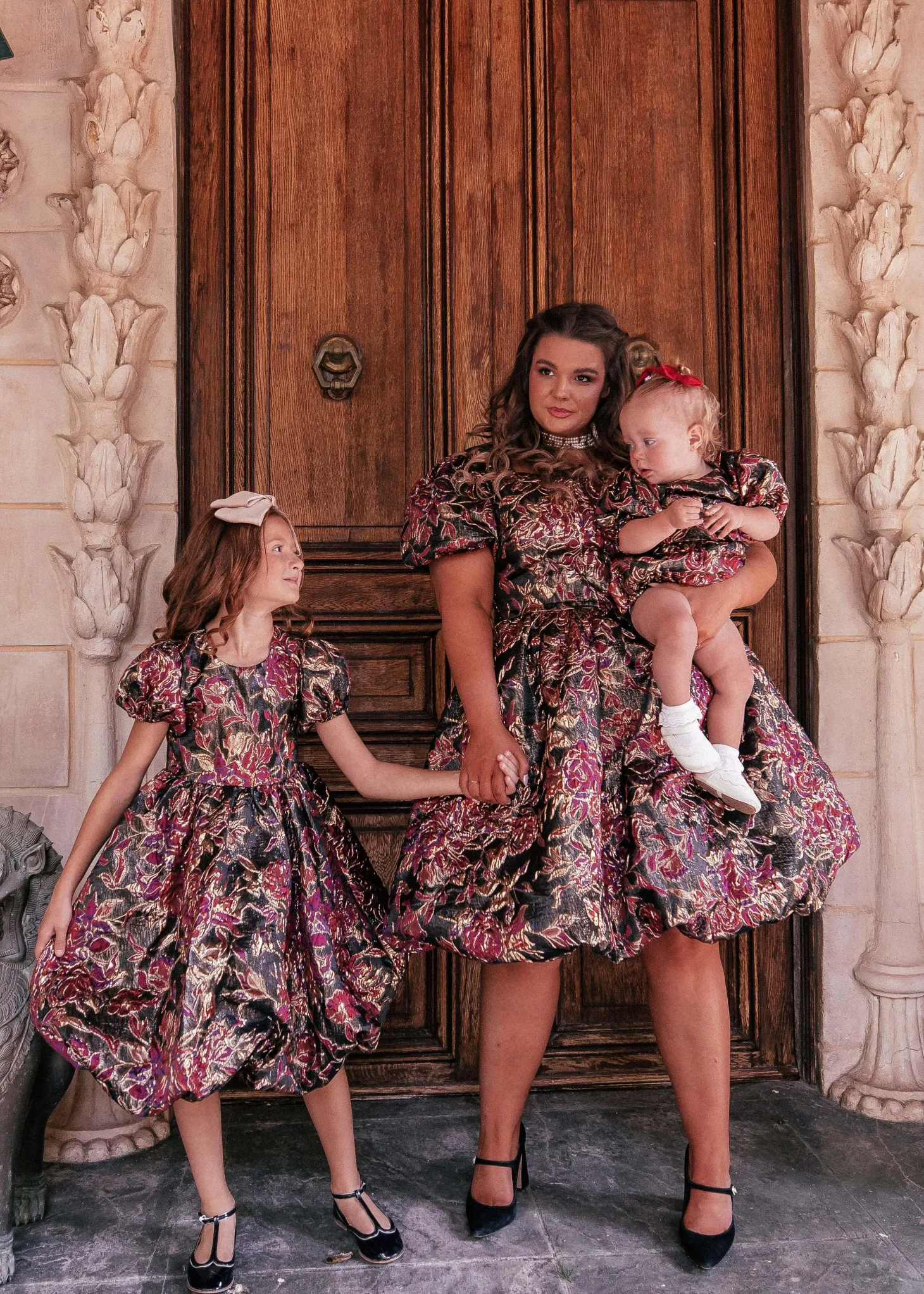 JessaKae Flower Girl Dresses*Mila Girls Dress Black/Burgundy