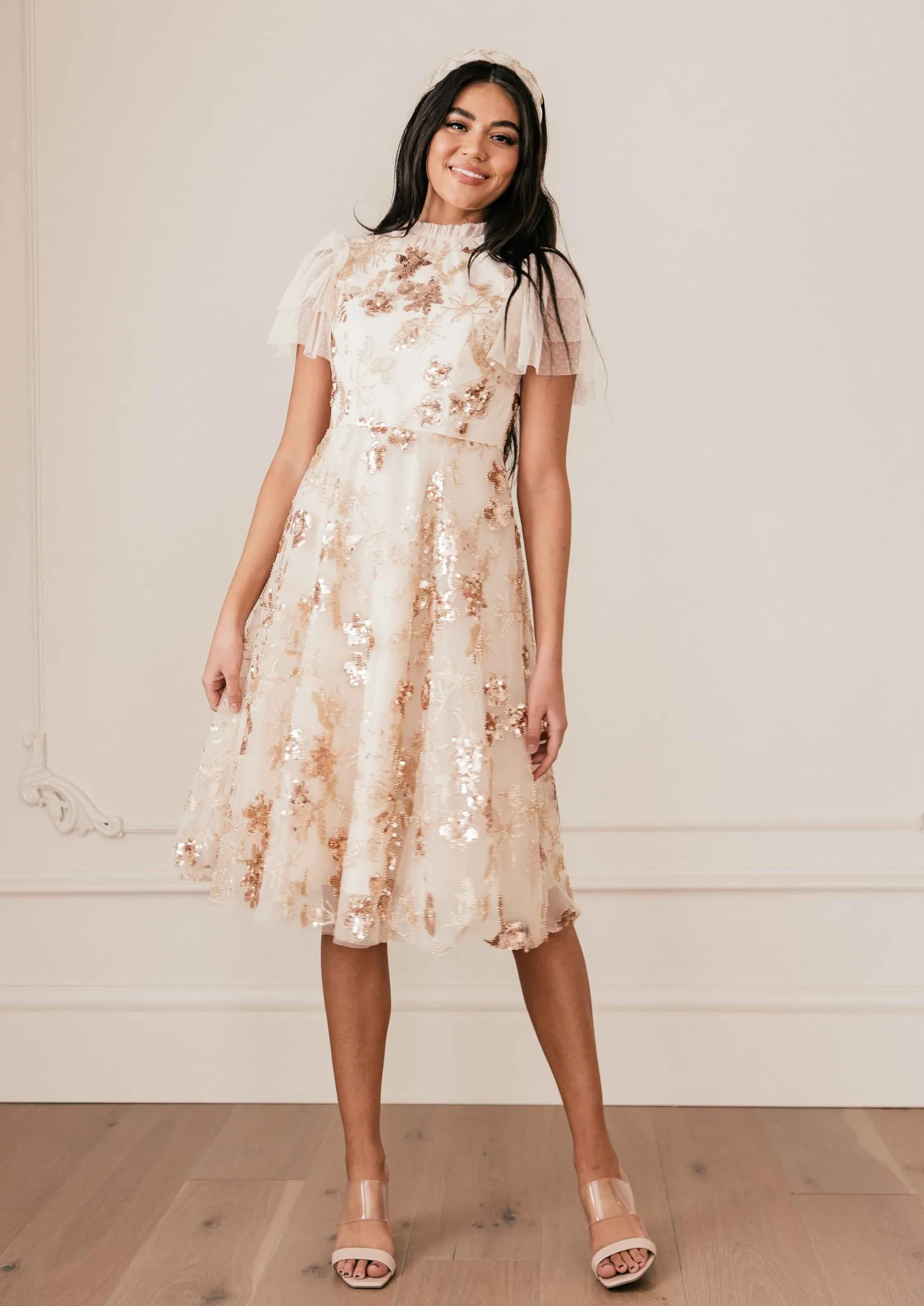 JessaKae Holiday Dresses|Midi Dresses*Moonlight Dress Cream