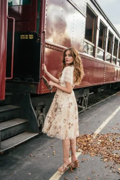 JessaKae Holiday Dresses|Midi Dresses*Moonlight Dress Cream