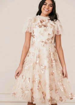 JessaKae Holiday Dresses|Midi Dresses*Moonlight Dress Cream