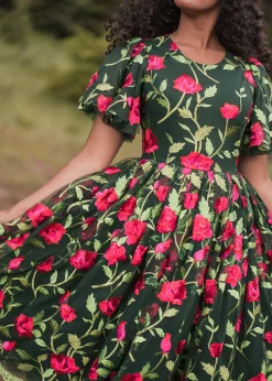 JessaKae Woodland Collection|Holiday Dresses*Rosette Dress RosetteGreen
