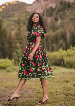 JessaKae Woodland Collection|Holiday Dresses*Rosette Dress RosetteGreen