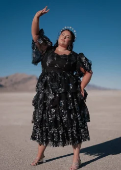 JessaKae Celestial Collection|Holiday Dresses*Selena Dress BlackShimmer