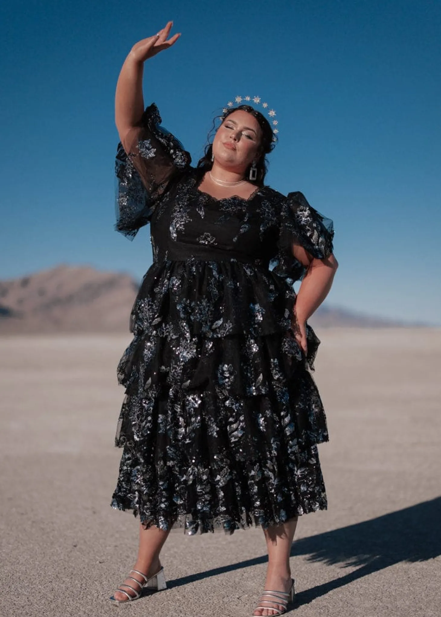 JessaKae Celestial Collection|Holiday Dresses*Selena Dress BlackShimmer