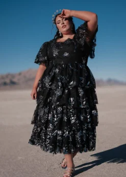 JessaKae Celestial Collection|Holiday Dresses*Selena Dress BlackShimmer