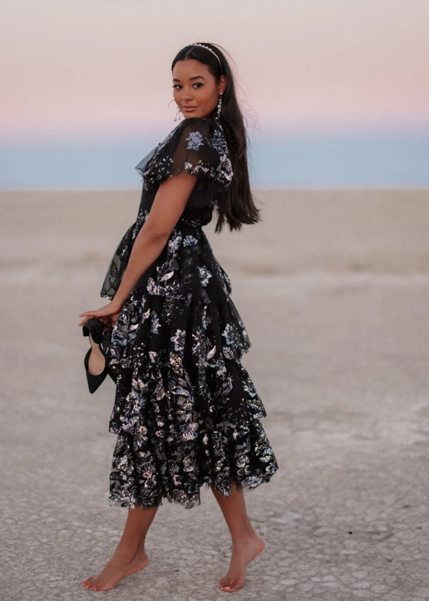 JessaKae Celestial Collection|Holiday Dresses*Selena Dress BlackShimmer