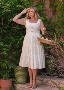 JessaKae Midi Dresses*Summer Meadow Dress WhiteMeadow