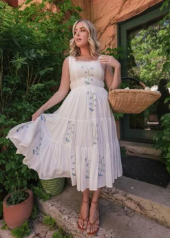 JessaKae Midi Dresses*Summer Meadow Dress WhiteMeadow