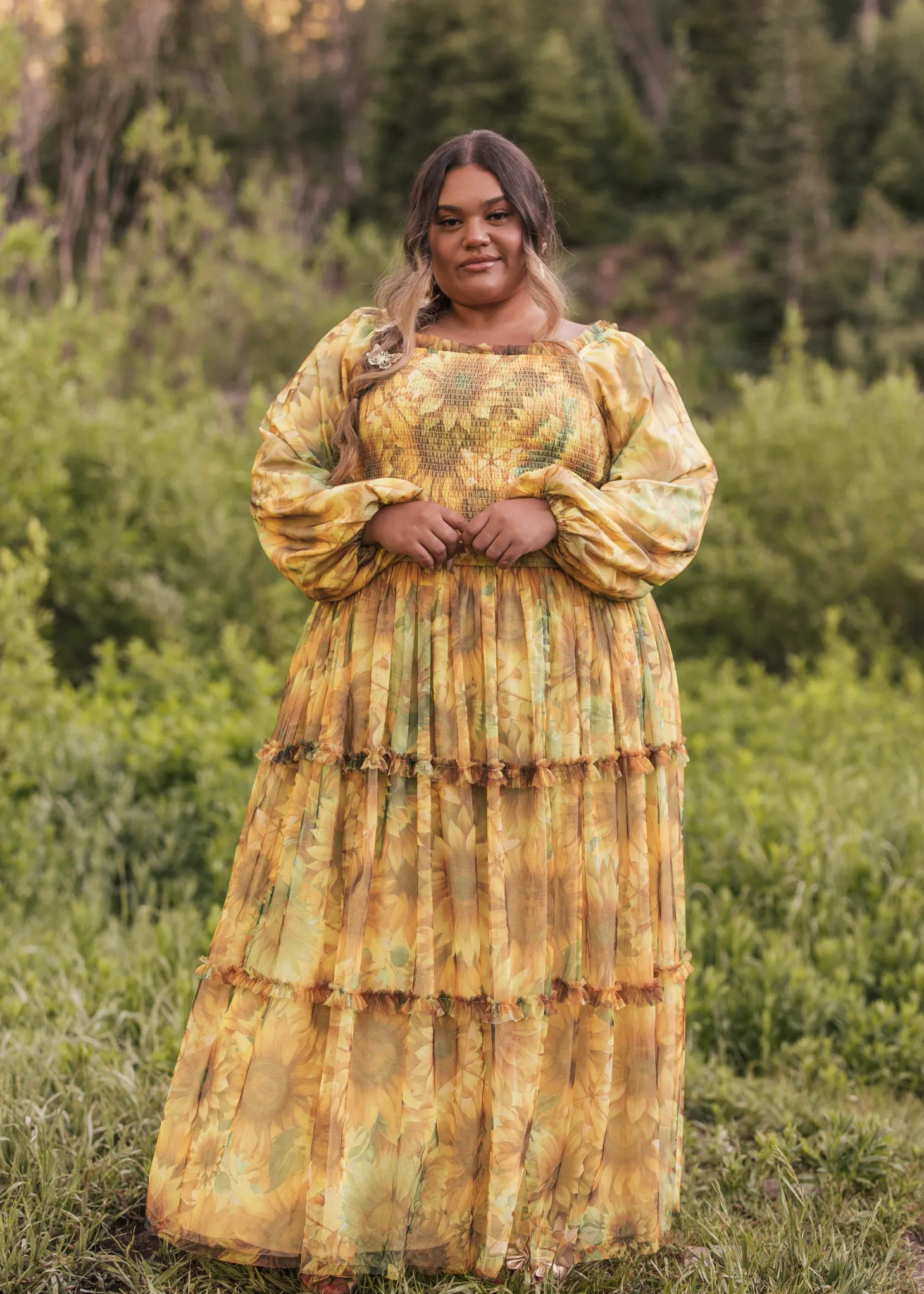 JessaKae Woodland Collection*Fields Dress Sunflower