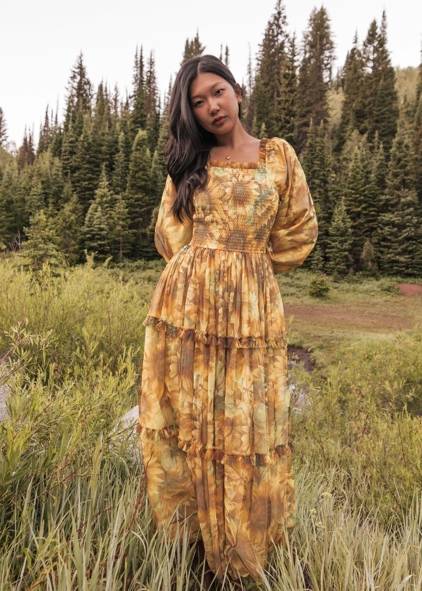 JessaKae Woodland Collection*Fields Dress Sunflower