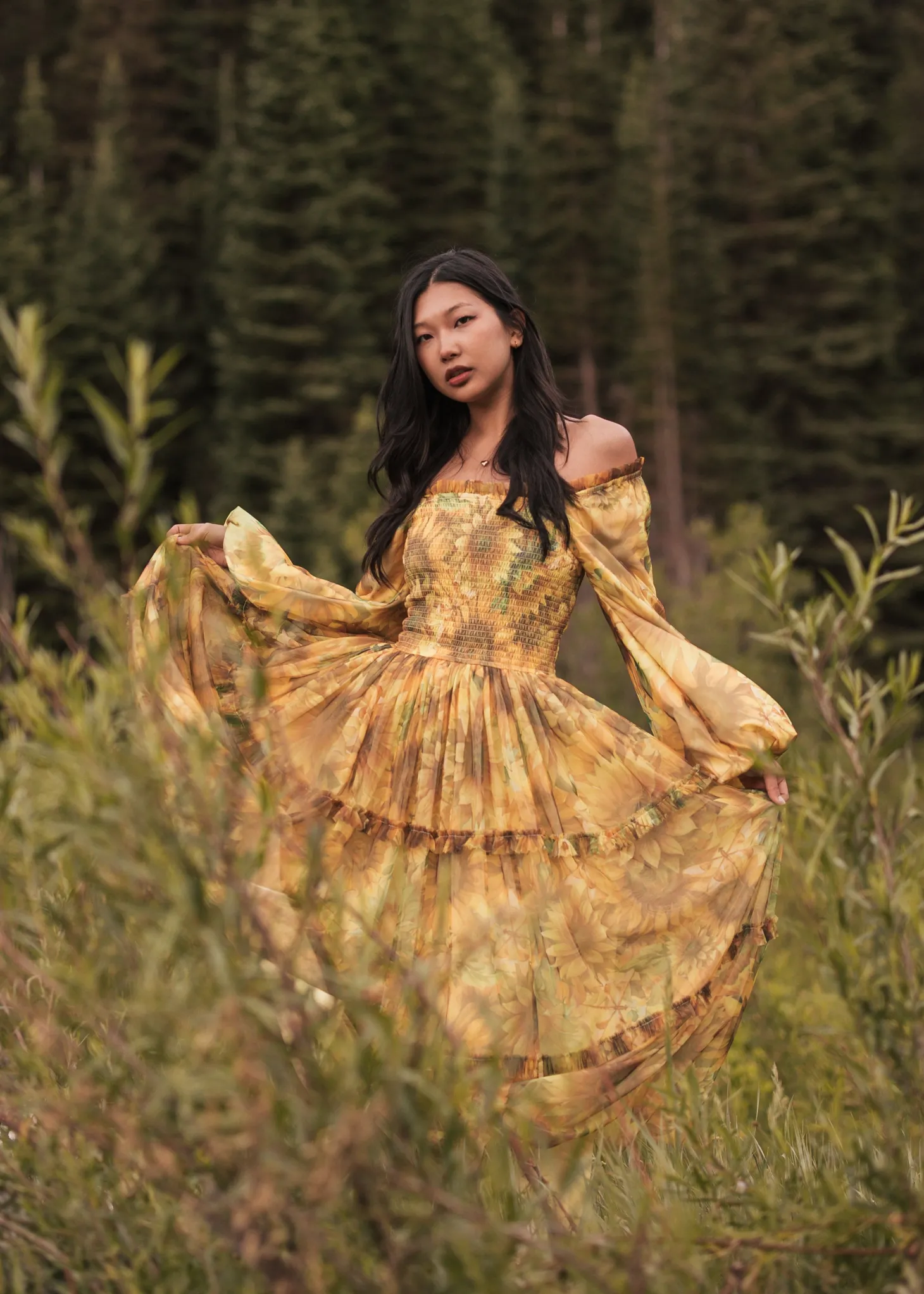 JessaKae Woodland Collection*Fields Dress Sunflower