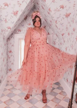 JessaKae Midi Dresses*Sweetheart Dress Pink