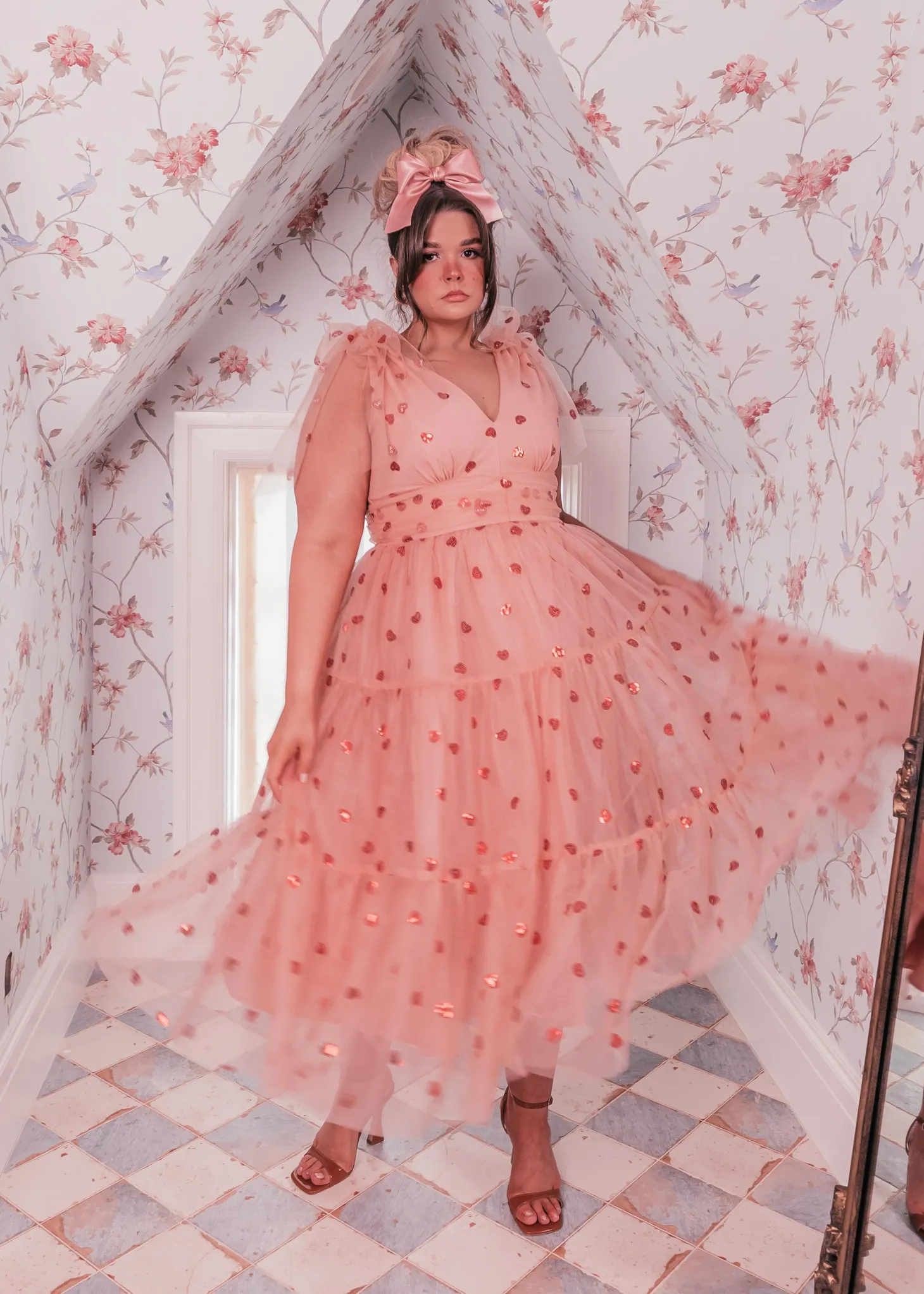 JessaKae Midi Dresses*Sweetheart Dress Pink