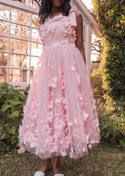 JessaKae Trending Dresses|Midi Dresses*Sweet Pea Dress Pink